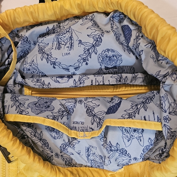 Oliver Thomas Tennis Backpack Drawstring Bag Cinch Yellow - Picture 13 of 15